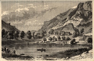 Le Lauzet-Ubaye - Le lac du Lauzet - kunta Alpes-de-Haute-Provencen departementissa Kaakkois-Ranskassa - kaiverrus "" PATRIE"" - PECTUREQUIREQUE RANSKAN KUVAUS 6 NITEESSÄ LUCIEN HUARD - 1800-luvun loppu tekijältä French School