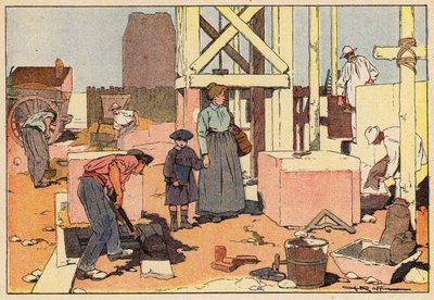 Le Macon, The Mason (väri litho) tekijältä French School