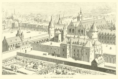 Kaupungin palatsi 1300-luvulla tekijältä French School