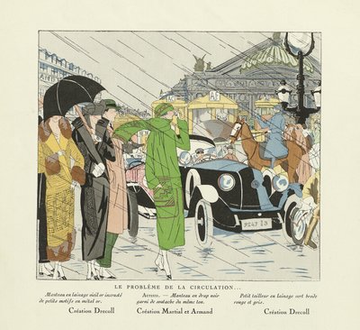 Le Probleme de la Circulation, Art-Gout-Beaute, julkaisu 1924 (sabluunapainatus). tekijältä French School