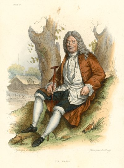 Le Sage (värillinen kaiverrus) tekijältä French School