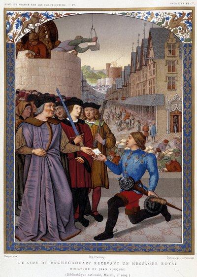 Rochechouartin herra vastaanottaa kuninkaallisen sanansaattajan. Fouquet