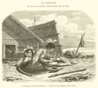 Tatuointi Uudessa-Seelannissa (kaiverrus) tekijältä French School