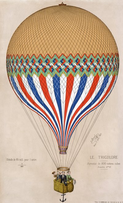 Le Tricolore, publ. 1874 (väri litho) tekijältä French School