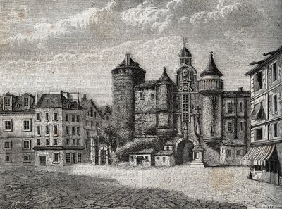 Le Vieux Paris - le Grand Chatelet - Kaiverrus "" Pariisin fyysiseen, siviili- ja moraaliseen historiaan: varhaisimmista historiallisista ajoista nykypäivään", Jacques Antoine Dulaure tekijältä French School