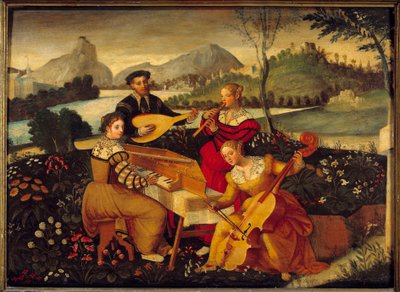 Maakonsertti Ranskalaisen koulun maalaus. 1500-luvun Bourges, Berry Museum tekijältä French School