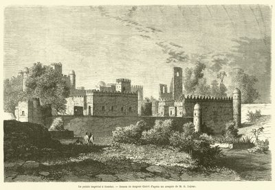 Le palais imperial a Gondar (kaiverrus) tekijältä French School