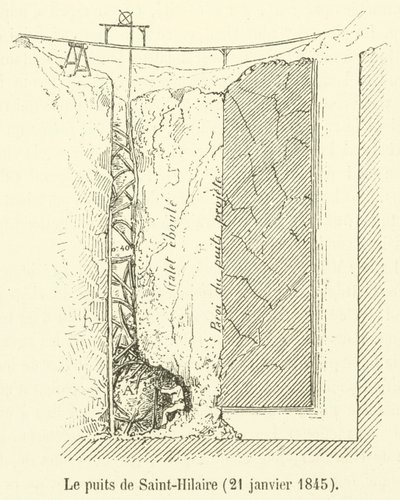 Saint-Hilairen kaivo, 21. tammikuuta 1845 (kaiverrus) tekijältä French School