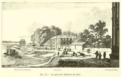 Quai des Tuileries vuonna 1650 tekijältä French School