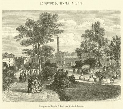 Le square du Temple, Pariisi (kaiverrus) tekijältä French School