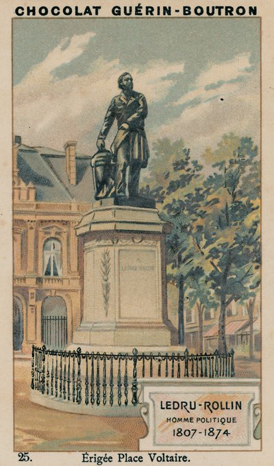 Ledru-Rollin, poliitikko, 1807-1874, pystytetty Place Voltaire tekijältä French School