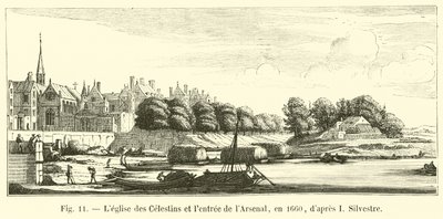 Celestinsin kirkko ja Arsenaalin sisäänkäynti vuonna 1660, I Silvestren jälkeen tekijältä French School