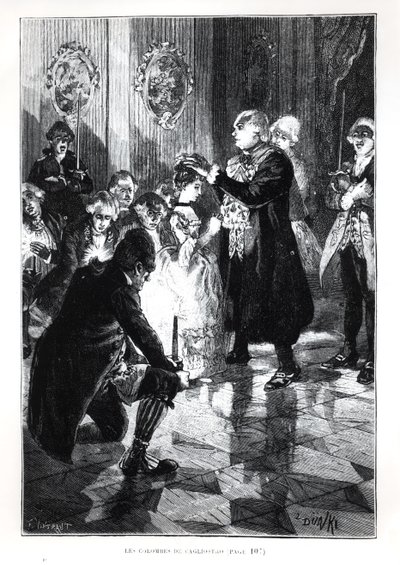 Cagliostron kyyhkyset, kuvitus Les Merveilles de la Sciencesta, Louis Figuier 1819-94), julkaistu Pariisissa, 1893 tekijältä French School
