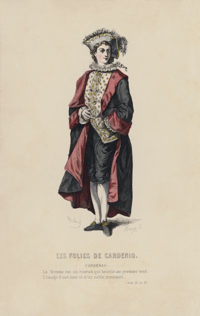 Les Folies De Cardenio, Cardenio (värillinen kaiverrus) tekijältä French School
