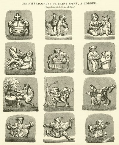 The Misericords of Saint-Spiren, Corbeil (kaiverrus) tekijältä French School