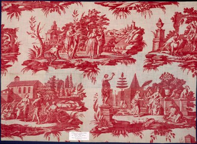 Les Saisons Mayoux Collectionista, kolmas vuosineljännes 1700-luvulla, kuparilevypainettu puuvilla tekijältä French School
