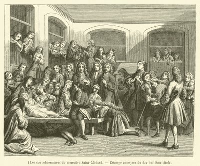 Saint-Medardin hautausmaan kouristukset (kaiverrus) tekijältä French School