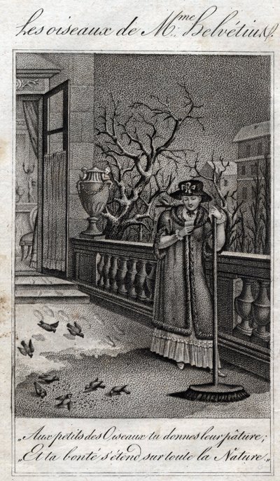 Madame Helvetiuksen linnut (Anne Catherine Helvetius) Jean Nicolas Bouillyn (1763-1842) "Neuvoja tyttärelleni". 1820. Yksityinen kokoelma. tekijältä French School
