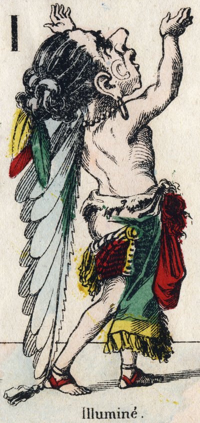 Kirjain I: Sytytä. Kaiverrus "" Sarjakuvaaakkosiin"". Uusi Epinal kuvantaminen. Litografia Pinot et Sagaire, toimittajat, 1860-1888. Kilpi nro 491, jossa 25 valaistua kirjainta. Mitat: 40,5 x 28 cm. Yksityinen kokoelma tekijältä French School