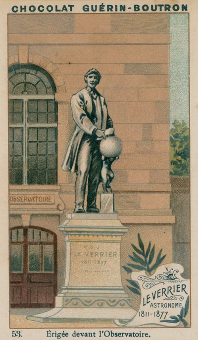 Leverrier, tähtitieteilijä, 1811-1877, pystytetty observatorion eteen tekijältä French School