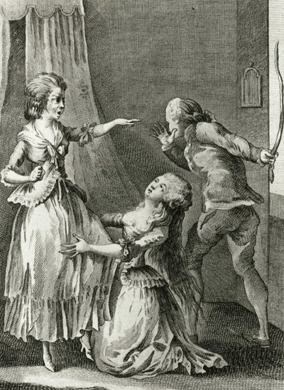 Libertinage - teoksessa "Ranskan tasavallan naisen päivä päivältä", Restif de La Bretonne (1734-1806), Geneve 1791-1794. tekijältä French School