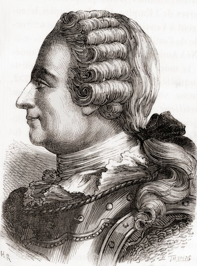 Kenraaliluutnantti Jean-Baptiste Vaquette de Gribeauval, teoksesta Les Merveilles de la Science, julkaistu noin vuonna 1870 (kaiverrus). tekijältä French School