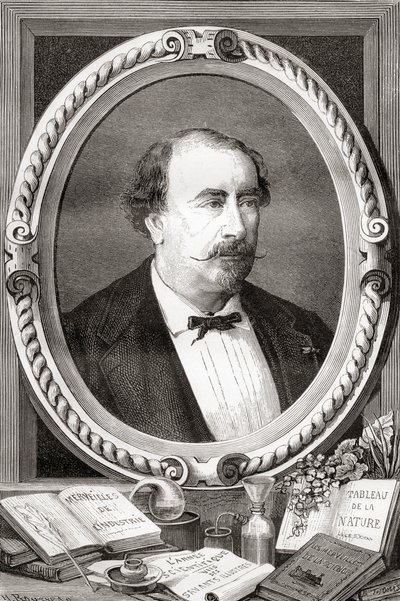 Louis Figuier, ranskalainen tiedemies ja kirjailija, Les Merveilles de la Science, pub.1870 tekijältä French School
