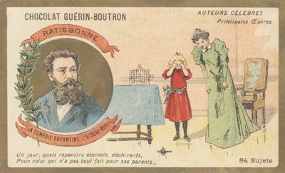Louis Gustave Fortune Regensbonne (1827-1900), ranskalainen kirjailija, kirjailija "La comedie enfantine - L