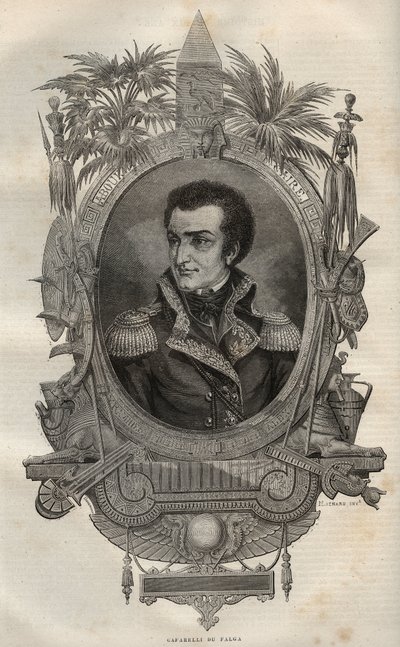 Louis Marie Maximilien de Caffarelli du Falga (1756-1799) Ranskan kenraali Ranskan vallankumouksen aikana - - Maurice La Charestin kaiverrus uuteen kansalliseen tietosanakirjaan - 1870 - tekijältä French School