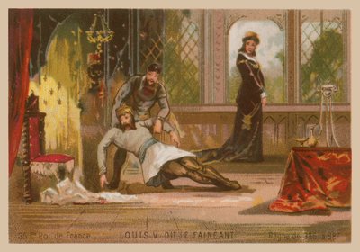 Ranskalainen Louis V, joka tunnetaan nimellä Louis the Indolent (c 967-987) tekijältä French School