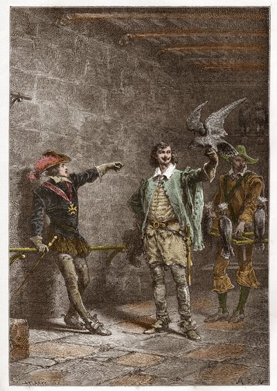 Louis XIII (1601-1643), jota kutsuttiin oikeudenmukaiseksi, kuusitoistavuotiaana, ja hänen suosikkinsa Charles d