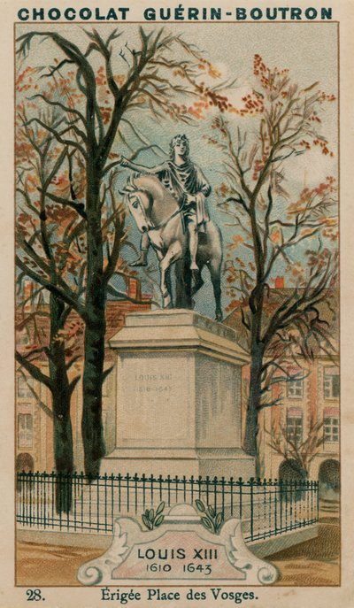 Ludvig XIII, 1610-1643, pystytetty Place des Vosges tekijältä French School