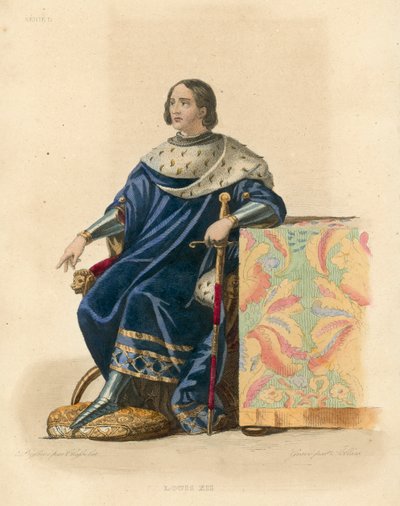 Ludvig XII (värillinen kaiverrus) tekijältä French School