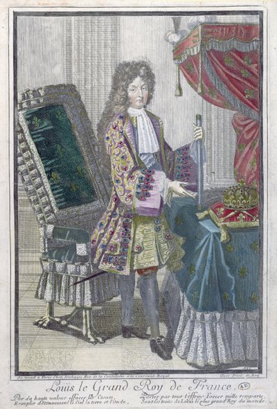 Louis XIV (värikaiverrus) tekijältä French School