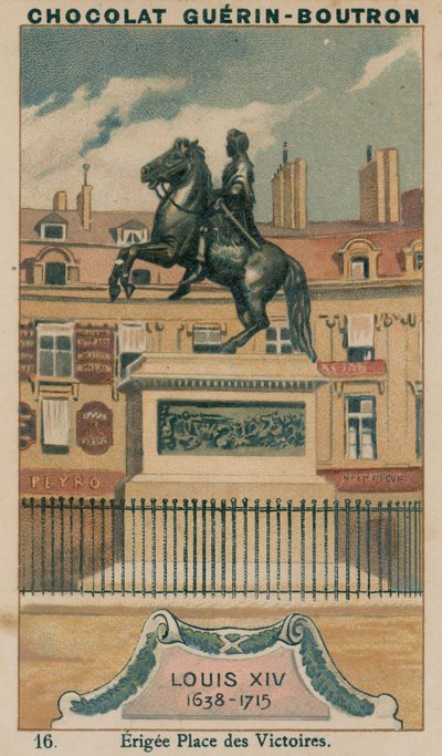 Louis XIV, 1638-1715, pystytetty Place des Victoires tekijältä French School