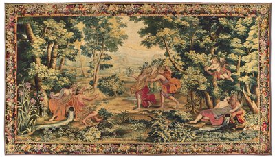 Ludvig XIV:n mytologinen kuvakudos, Gobeliinit tai Beauvais, 1600-luvun loppu tekijältä French School