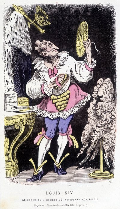 Ludvig XIV: suuri kuningas, laiminlyöty, aistii aurinkoaan - Touchatoutin "" Histoire de France Tintamarresque" -kirjassa tekijältä French School