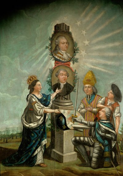 Ludvig XVI ja hänen valtiovarainministerinsä Jacques Necker, jota Ranskan kolme perikuntaa, aristokratia, papisto ja porvaristo, ihailivat ... tekijältä French School