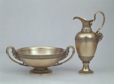 Ludvig XVI:n kaappi ja allas, Henri Auguste, Pariisi 1787 (hopeakullattu) tekijältä French School