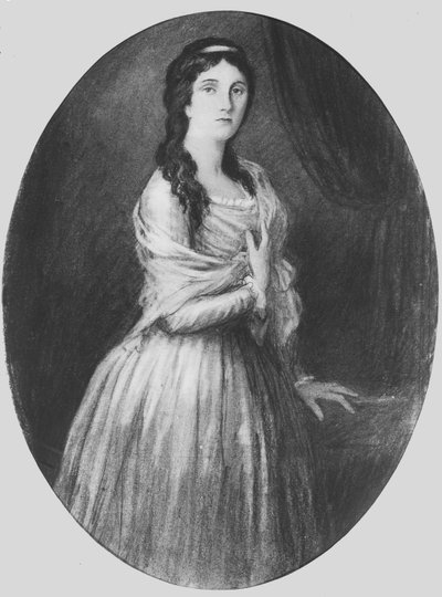 Lucile de Chateaubriand 25-vuotias (litho) tekijältä French School