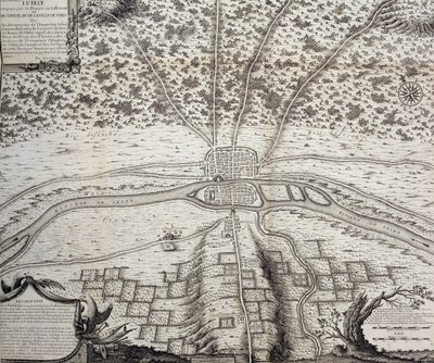 Lutetia eli Pariisin toinen suunnitelma 4. ja 5. vuosisadalla jKr., 1722 tekijältä French School