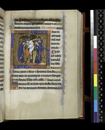 MS 300 f.220r, folio Psalterista ja Isabellan tunteista, Pariisi, n. 1265-1270 tekijältä French School