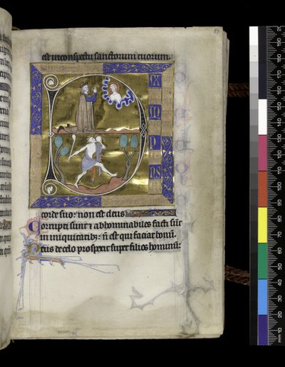 MS 300 f.57r, David rukoilee Jumalaa tekijältä French School