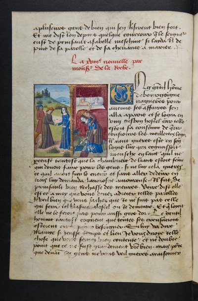 MS Hunter 252 038v sivu sadasta uudesta uutisesta, c.1461-62 tekijältä French School