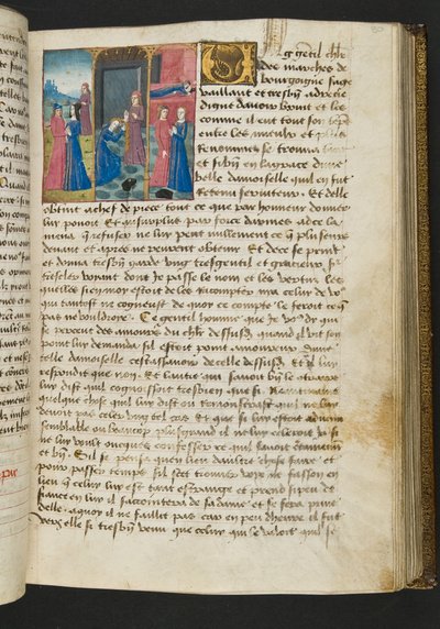 MS Hunter 252 080r sivu sadasta uudesta uutisesta, c.1461-62 tekijältä French School