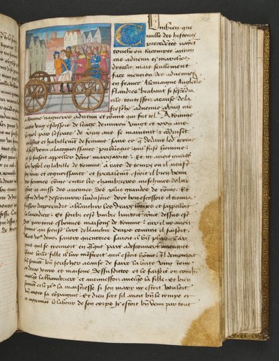 MS Hunter 252 108r sivu sadasta uudesta uutisesta, c.1461-62 tekijältä French School