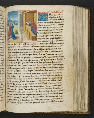 MS Hunter 252 112r sivu sadasta uudesta uutisesta, c.1461-62 tekijältä French School