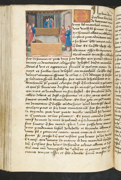 MS Hunter 252 134v sivu Cent Nouvelles Nouvellesista, n. 1461-62 tekijältä French School