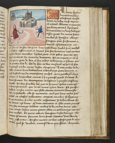 MS Hunter 252 145r sivu sadasta uudesta uutisesta, c.1461-62 tekijältä French School