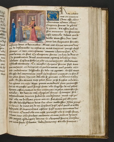 MS Hunter 252 148r sivu sadasta uudesta uutisesta, c.1461-62 tekijältä French School